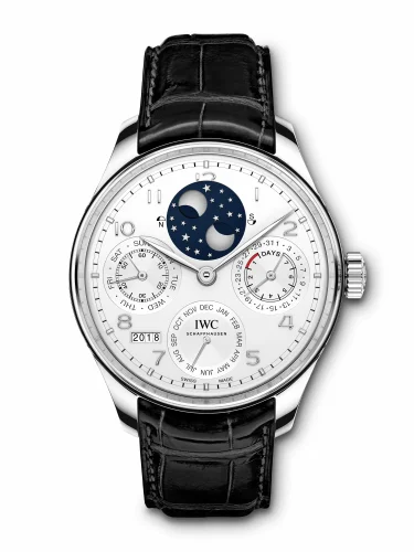 IWC Portugieser Perpetual Calendar Double Moon Platinum / Silver IW5034-06 (IW503406)